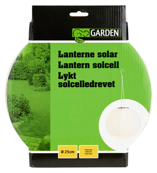 Solcellelykt rund Ø25 cm - Garden